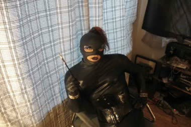 Fetish Trans - Catsuited Smoking Masturbation Instruction